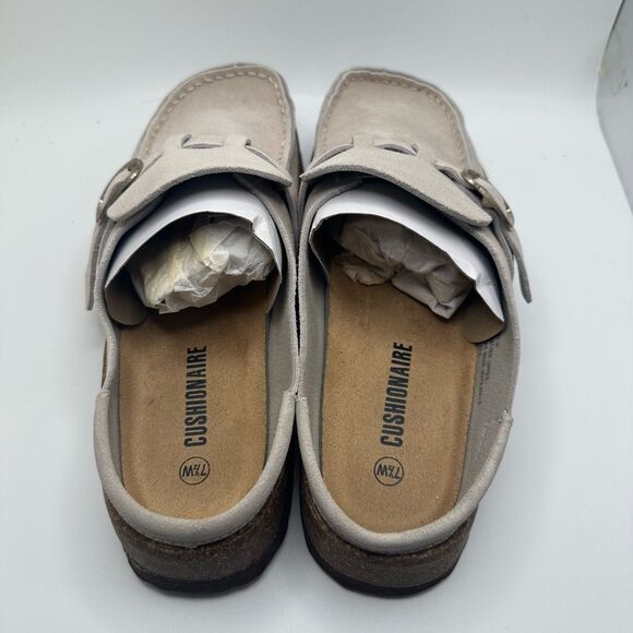 CUSHIONAIRE Women's Genuine Leather Cork Footbed Clog with +Comfort 7.5 WIDE STO - Picture 4 of 7